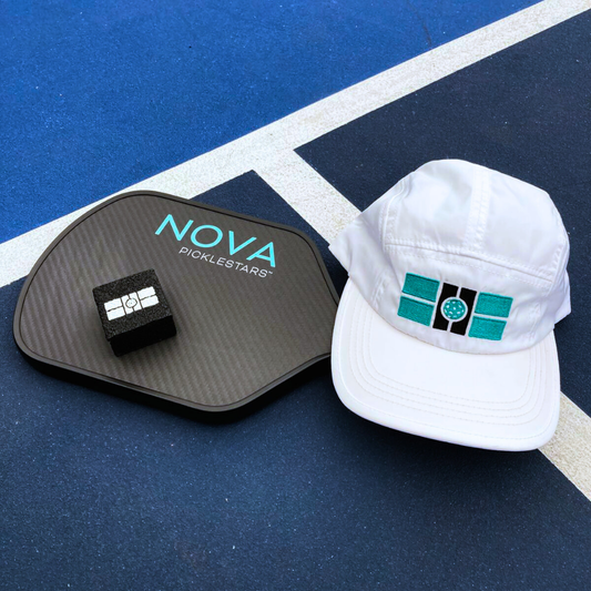 PICKLESTARS™ Nova Paddle + White Hat Bundle – Light Speed, Clean Finish