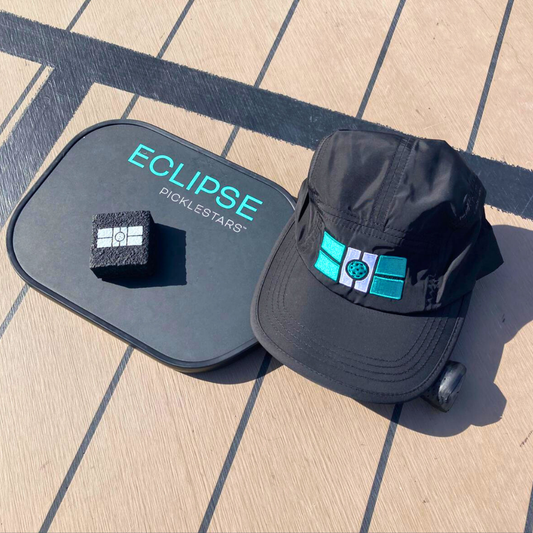 PICKLESTARS™ Eclipse Paddle + Black Hat Bundle – Tactical Play, Dark Mode