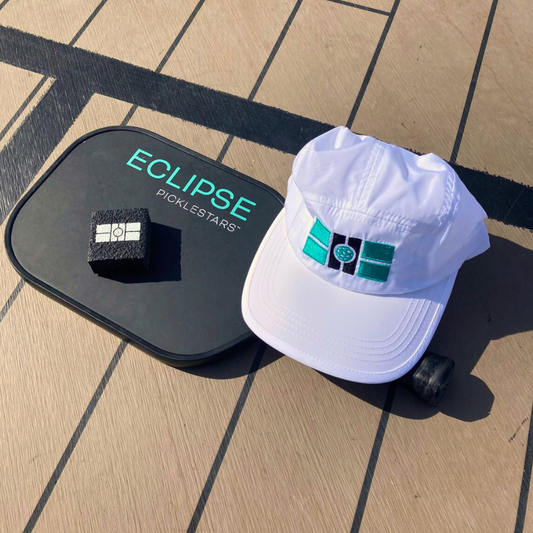 PICKLESTARS™ Eclipse Paddle + White Hat Bundle – Cool Precision, Elevated Game